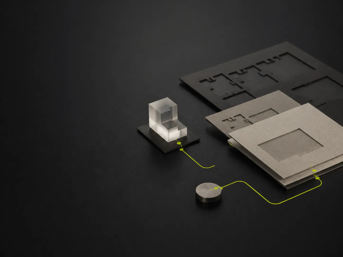 Abstract company setup planning materials